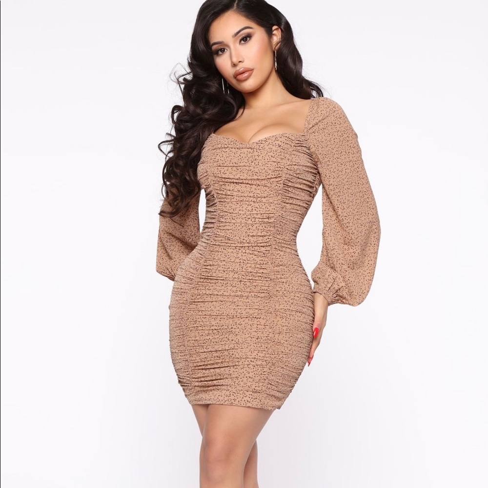 brown mini dress